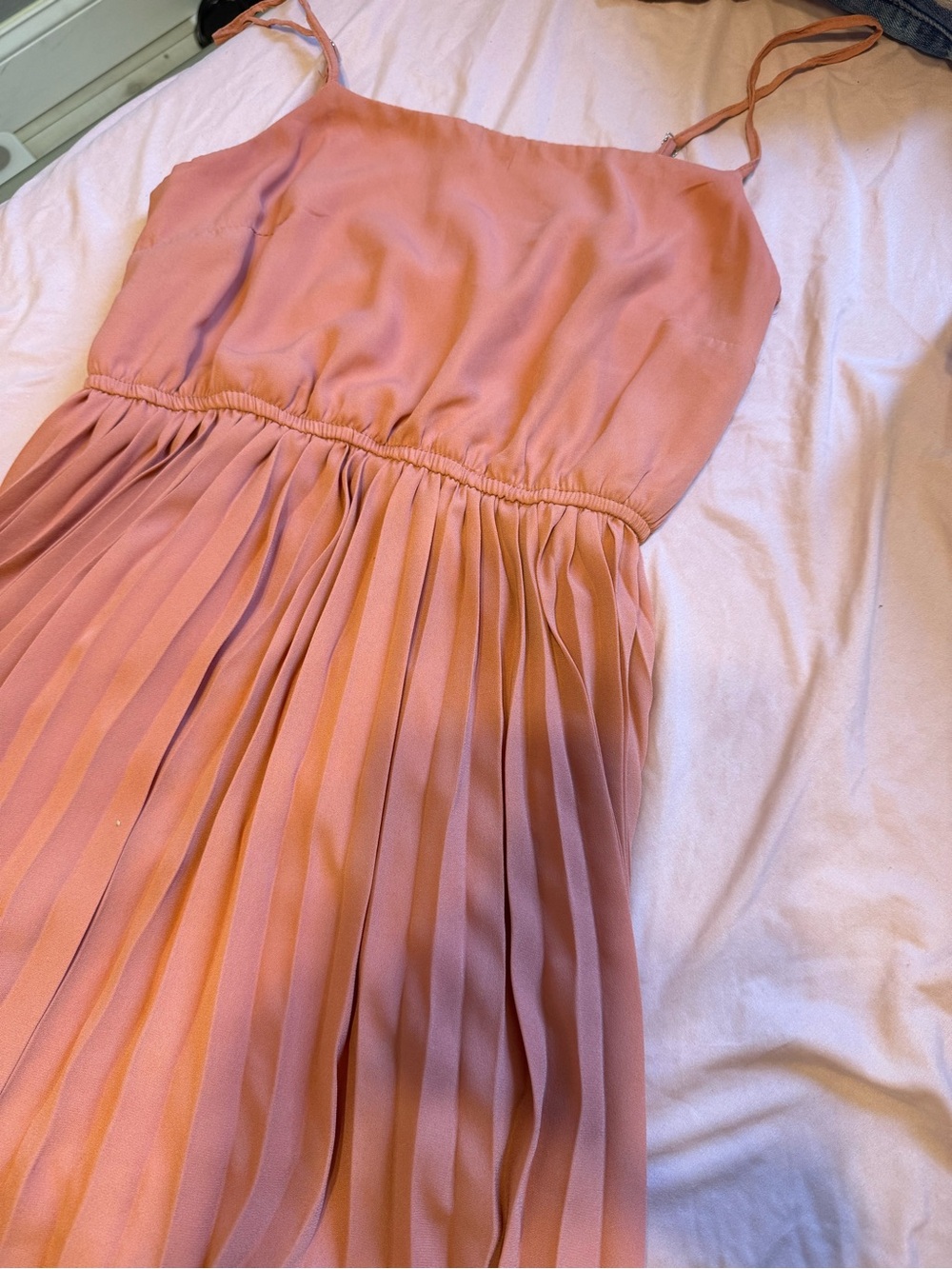 Missguided Blush Pink Pleated Dress